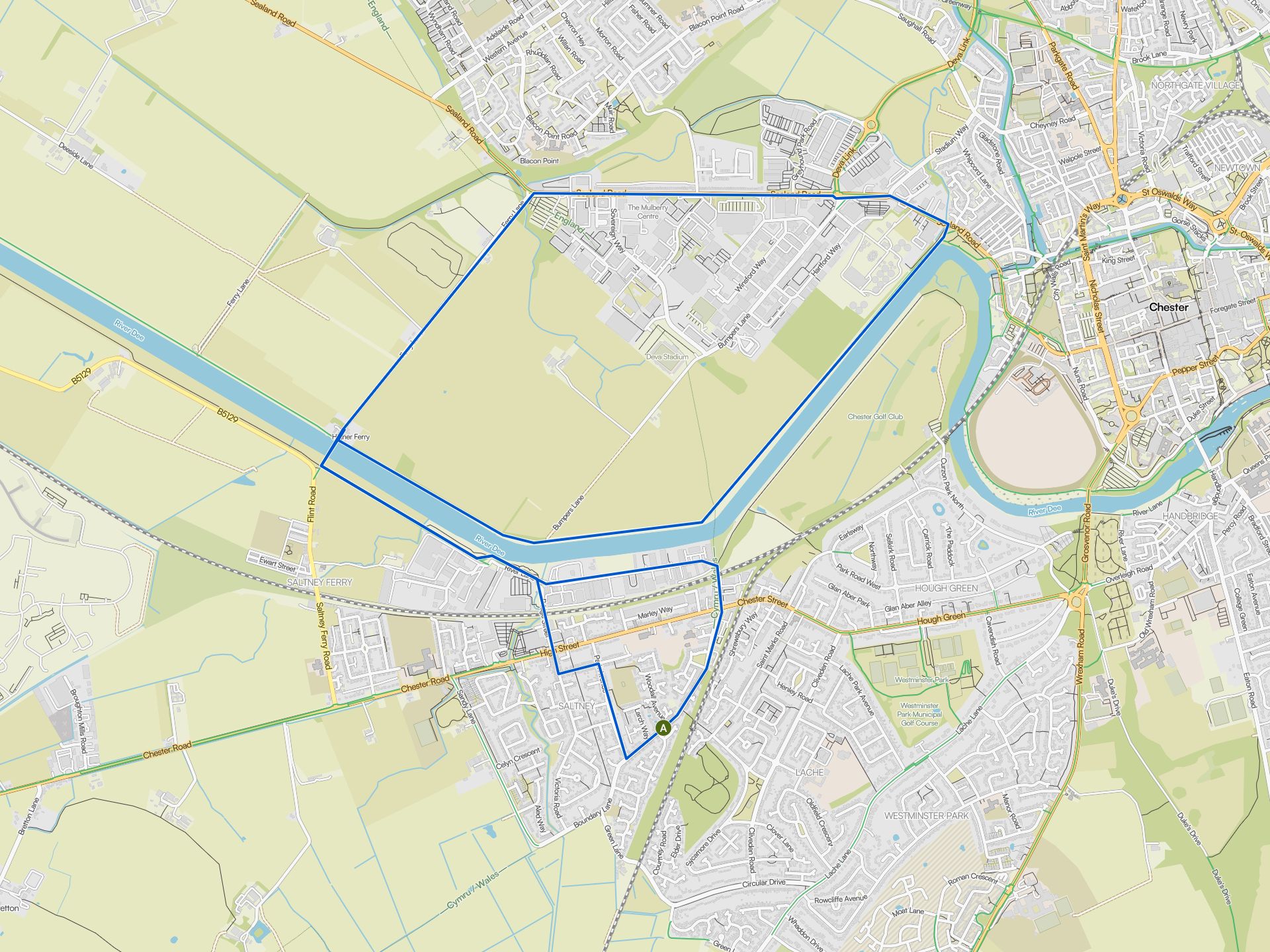 The best traffic-free bike rides around Saltney | Komoot